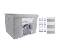 Foldable Pet House with Ice Packs, Cooling Cat House for Indoor Use, Portable Pet Cave with Transparent Door Curtain and Hanging Bags, Universal Foldable Cat Bed for Home Travel Al (Grey)