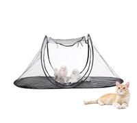 Foldable Pet Kitten Playpen, Cat Exercise Tent, 47.24 x 24.8 x 19.69 Inches, Breathable Mesh Design, Fold Setup, Lightweight Travel Enclosure for Indoor Puppy and Kittens Play, Black