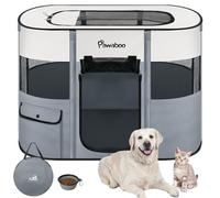 Foldable Pet Playpen, Cat Dog Playpen, Portable Dog Cage Exercise Kennel Crate with Waterproof Oxford, Puppy Pen Indoors/Outdoors Pet Tent Fence 90×70×60cm, Gray