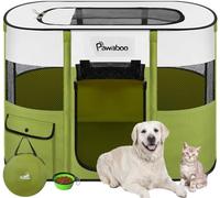 Foldable Pet Playpen, Cat Dog Playpen, Portable Dog Cage Exercise Kennel Crate with Waterproof Oxford, Puppy Pen Indoors/Outdoors Pet Tent Fence 90×70×60cm, Avocado Green