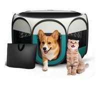 Foldable Pet Playpen for Cat Dog - Portable Cats Dogs Kennel Pop Up Dog Playpens, Medium Pets CrateTent Cage with Carrying Case for Outdoor Travel