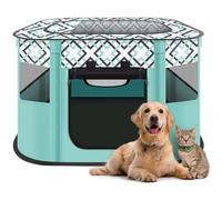 Foldable Pet Playpen, Lightweight Exercise Play Tent for Pet, Portable Dog playpen Soft Dog Cage, Puppy Kitten Pen Pet Tent Fence Kennel Crate for Indoor Outdoor Travel Camping