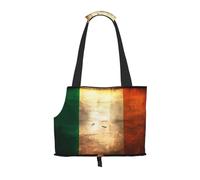 Foldable Pet Retro Irish flag Shoulder Bag - Portable Travel Carrier for Small Dogs&Cats, Waterproof with Safety Clip