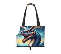 Foldable Pet Roaring Dragon Shoulder Bag - Portable Travel Carrier for Small Dogs&Cats, Waterproof with Safety Clip