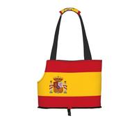 Foldable Pet Spanish flag Shoulder Bag - Portable Travel Carrier for Small Dogs&Cats, Waterproof with Safety Clip