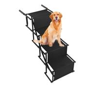 Foldable Pet Stair with Wide Steps 4 Tiers Dog Ramps for Cars Load-bearing Capacity about 80kg Dog Steps for Large, Medium-sized or Small Pets, for Cars, Suvs and Trucks, 101x47x76cm