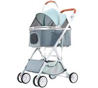 Foldable Pet Stroller for Dogs and Cats up to 15 kg Lightweight with Removable Carrier Convenient Travel Solution for Small Pets Easy to Use and Store