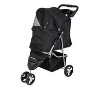 Foldable Pet Stroller for Dogs & Cats - 3-Wheel Animal Cart with Canopy, Lightweight Design for Easy Travel, Ideal for Vet Visits & Outdoor Adventures