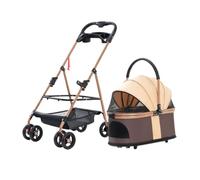 Foldable Pet Stroller for Dogs & Cats Cact 4 Wheel with Rain Cover Ideal for Small & Mum Bs Perfect for Puppies and Kittens on the Go