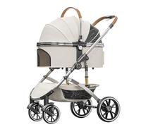 Foldable Pet Stroller for Dogs & Cats - Travel Pet Carrier with Removable Basket - Lightweight & Compact Design for Vet Visits & Outdoor Adventures