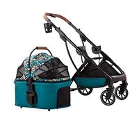 Foldable Pet Stroller for Small and Medium Dogs with Cup Holder - Detachable Dog Pram Buggy for Convenient Outdoor Walks