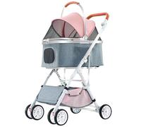 Foldable Pet Stroller for Small & Medium Dogs and Cats Up to 15kg, Removable Carrier for Easy Transport, Lightweight & Durable Pet Travel Solution