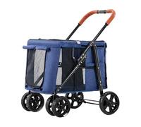 Foldable Pet Stroller with Detachable Cradle, Spacious Storage for Large Dogs and Cats, Supports Up to 30KG
