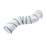 Foldable Pet Tunnel Interactive Cat Toy with S-Shaped Dual Passages Dangling Crinkle Paper Water- for Small Pets to Crawl Explore Hide
