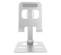 Foldable Phone and Tablet Holder Aluminum Alloy Desktop Stand with Adjustable Angle Silicone Pads for Smartphones and Tablets Ideal for Desk and Bedroom
