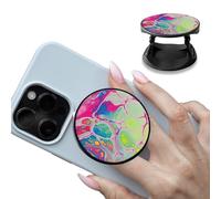 Foldable Phone Grip Holder with Abstract Marble,Multi-Function Finger Grip Expanding Kickstand Self-Adhesive Circle Shape Collapsible Brackets Stand for Smartphones and Tablets