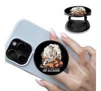 Foldable Phone Grip Holder with Funny Skeleton Flower，Multi-Function Finger Grip Expanding Kickstand Self-Adhesive Circle Shape Collapsible Brackets Stand for Smartphones and Tablets