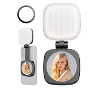 Foldable Phone LED Fill Light With Glass 360 Degree Rotate 5 Levels Brightness Selfie For 16 15 14 Mount