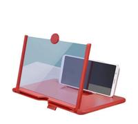 Foldable Phone Magnifier Screen, 3D Pull-Out HD Phone Screen Magnifier, Amplifier Desktop Magnifying for All Smartphone, Watching Football, Seniors Reading (Red, 12 Inch)