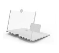 Foldable Phone Magnifier Screen, 3D Pull-Out HD Phone Screen Magnifier, Amplifier Desktop Magnifying for All Smartphone, Watching Football, Seniors Reading (White, 10 Inch)