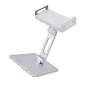 Foldable Phone Stand, Phone Stand for Desk Adjustable Desktop Mobile Phone Cradle Dock Tablet Holder Aluminum Alloy Tablet Stand for Tablet Bedside Office Supplies Silver