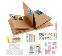 Foldable Photo Album, Small Expandable Foldable Paper Memory Book, DIY Photo Collection Scrapbook - For Graduation and Valentine's Day and Birthday Holidays