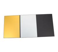 Foldable Photo Reflector Board A4 Cardboard Four in One | Silver Black White Gold Surfaces, U Shape or Triangle Setup, Tableware Studio Macro Lighting