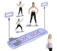 Foldable Pilates Board, Portable Pilates Reformer for Home, Multifunctional Abdominal Trainer, Pilates Machine for Home Workout, Non Slip Lightweight Core Trainer for Plank Crunch Push Up (Purple)