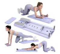 Foldable Pilates Board with Adjustable Resistance, Portable Reformer Machine for Home Gym, Multi-Function Core Trainer, Full-Body Workout Equipment, 106cm Fitness Bed [object Object]