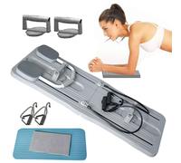 Foldable Pilates Reformer Full Body Fitness Board, Multifunctional Abdominal Board, Ab Roller Board Multi-Functional Full-Body Workout Trainer with Automatic Rebound for Full Body Workout (Grey)