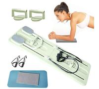Foldable Pilates Reformer Full Body Fitness Board, Multifunctional Abdominal Board, Ab Roller Board Multi-Functional Full-Body Workout Trainer with Automatic Rebound for Full Body Workout (Green)
