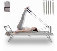 Foldable Pilates Reformer,Multifunctional Folding Yoga Bed for Home and Gym,Core Workout Equipment
