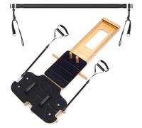 Foldable Pilates Reformer with Resistance Band, Multi-Function Abs Board, Portable Trainer, Great for Full Body Strength, Fat Burning, Core Trainer