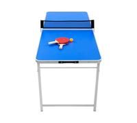 Foldable Ping Pong Table 60 Inch, Portable Aluminum Table Tennis Set | Reinforced Folding Frame, Carry Handle, Rounded Edges, Includes Net, 2 Paddles and 3 Balls, for Indoor and Outdoor Play