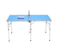Foldable Ping Pong Table With Net Indoor Outdoor Tennis Compact Portable Folding Game Set 152Cm