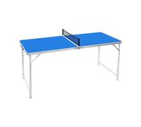 Foldable Ping Pong Table with Net, Portable Indoor & Outdoor Table Tennis Table, Ping-Pong-Table-Set, with 2 Bats, 3 Balls, for Home Entertainment Rooms, Kids Teens, 152x67x70cm/59.84x26.38x27.56in
