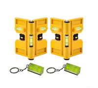 Foldable Pipe Angle Level 4pcs Bundle with Magnetic Backing for Spirit Level Easy Storage Engineering Tools Roofing Tasks Compact Size(Yellow)
