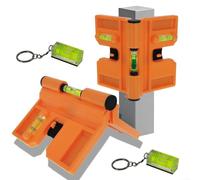 Foldable Pipe Angle Level Set 4pcs with Strong Magnets for Metal Surfaces Angle Finder Tool Carpentry Precision 0.1 Degree Accuracy Multi-Colour(Orange)