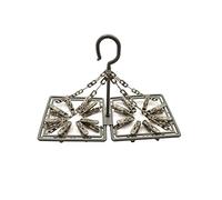 Foldable Plastic Peg Airer - 16 Pegs - For Drying Small Garments - Indoor and Outdoor Use (Grey)