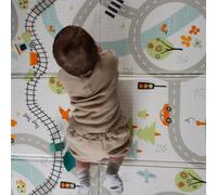 Nuby Foldable Reversible Play Mat - Easy Clean | Reversible | Waterproof | Suitable from Birth (Road)