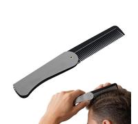 Foldable Pocket Comb - High Performance Stainless Steel Hair Styler, Compact Beard Care Kit, Slim Metal Shaper | Precision Detangling Tool, Professional Hairdressing Quality for Home, H