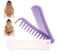 Foldable Pocket Double Head Hairstyle Grooming Tool Portable Folding Travel Hair WideTooth Design Durable Lightweight Compact Styling Accessory Easy Carry Practical Hairbrush For All Ha