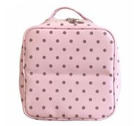 Foldable Polka Dot Travel Cosmetic Bag with Mirror (style2)