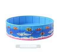 Foldable Pool for Ground with Rounded Pattern, Foldable Outdoor Swimming Pool Without Inflating for Pets | Ideal for Patio, Garden, Summer Water Games