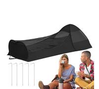 Foldable Pop-Up Single Bed, Single Pop-Up Tent, Portable Sleeping Bag, Net Tent with Double Zip, Fine Mesh Home, Breathable Camping Equipment for Travel Rooms and