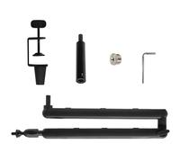 Foldable Portable Aluminum Mic Boom Stand Shake Proof Design Compatible for Smartphones Tablets Podcast Studio Use Low-Profile Foldable Mic Boom Stand