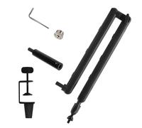 Foldable Portable Aluminum Mic Boom Stand Shake Proof Design Compatible For Smartphones Tablets Podcast Studio Use Adjustable Mic Stand Aluminum