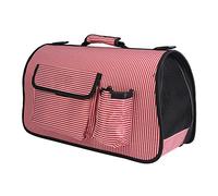 Foldable Portable Breathable Pet Handbag, Nylon Travel Pet Bag for Dogs and Cats, Adjustable Shoulder Strap with Outer Storage Pocket for Outdoor Adventures (L)