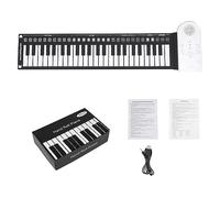 Foldable Portable Electronic Piano 49 Silicone Keyboard Hand Roll Portable for Music Lovers Foldable Portable Electronic Piano