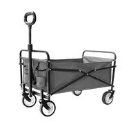 Foldable Portable Garden Cart with 4 Wheels, Heavy-Duty Utility Trolley for Shopping, Camping, Beach, and Outdoor Use